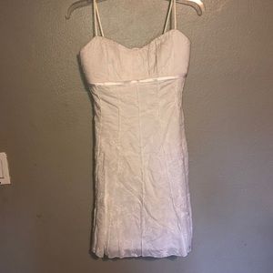 Girls New White Spaghetti Strap Dress